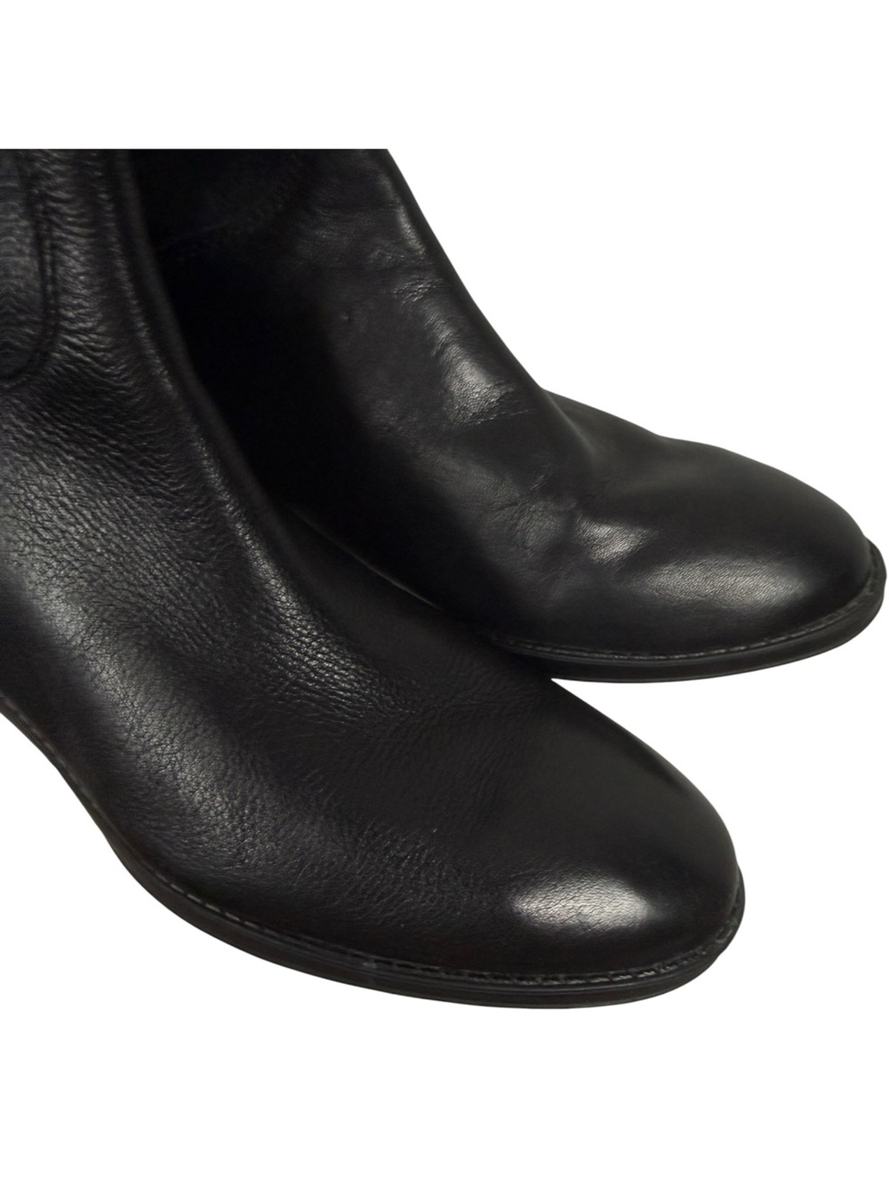 Anthropologie Sam Edelman Penny Black Leather Zip Riding Boots - Picture 4 of 7